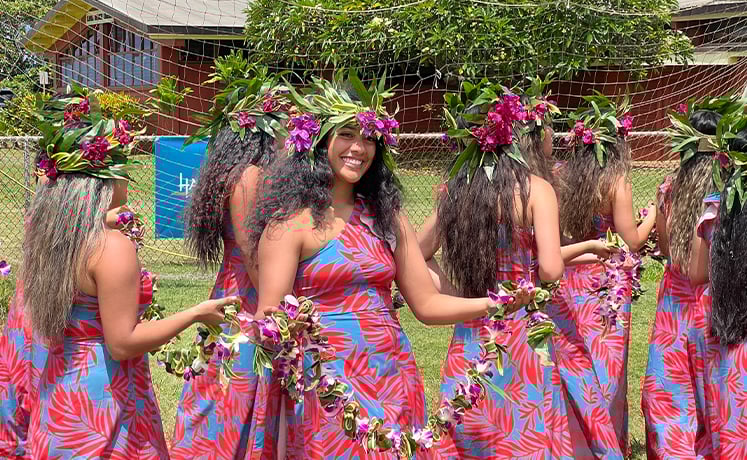 traditional hulu dancers celebrating polynesian culture and dance